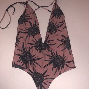 Mikoh protea lychee halter cheeky swimsuit